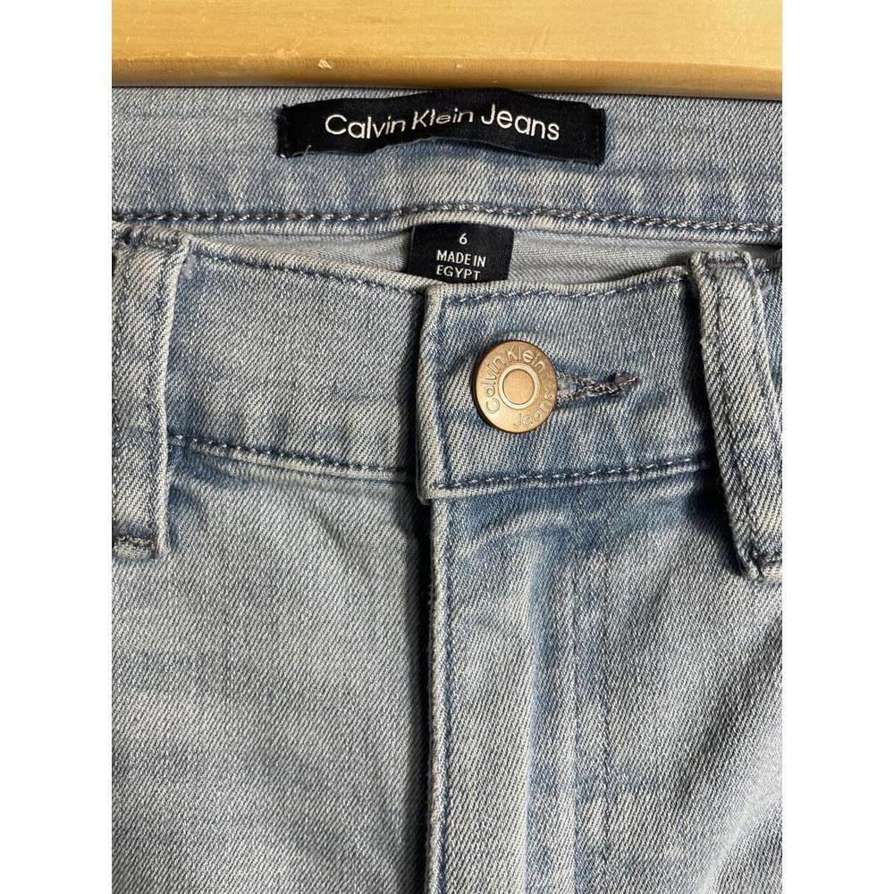 Calvin Klein Jean Pants Women's Size 6 Blue Light Wash High Rise Stretch Casual - Picture 2 of 5